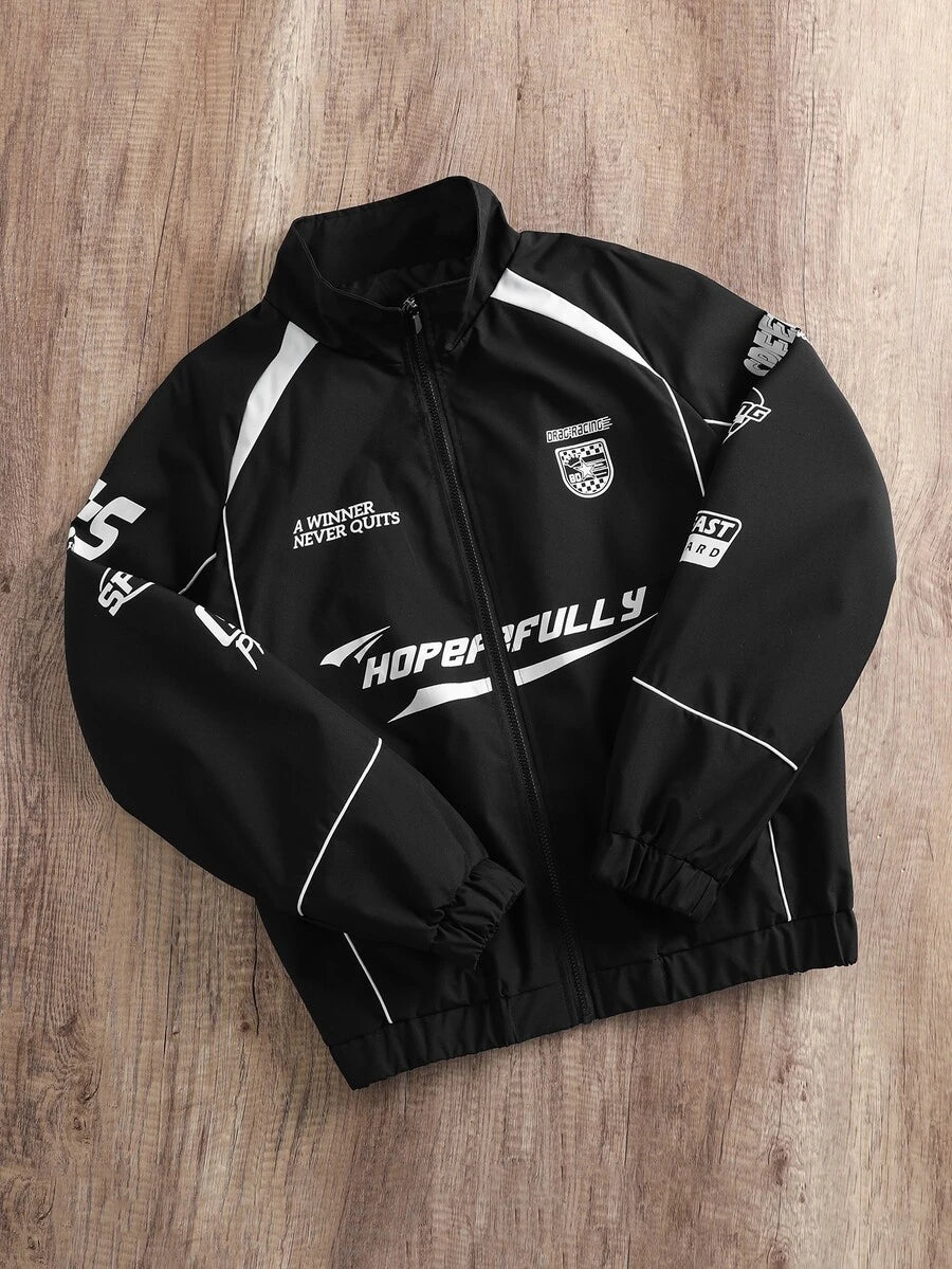 Manfinity EMRG Men’s Printed Racing Jacket
