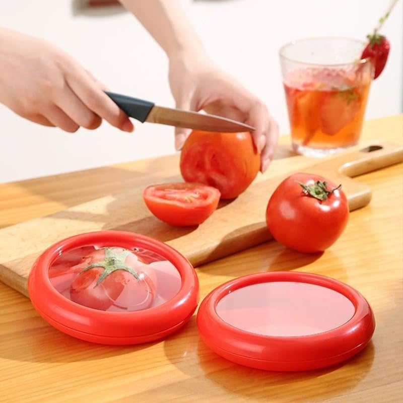 CRESCPEL Silicone Fruit and Vegetable Storage Containers for Fridge – Reusable Fresh Stretch Pods & Food Saver Box – Anti-Oxidation Fruit Holder to Keep Produce Fresh