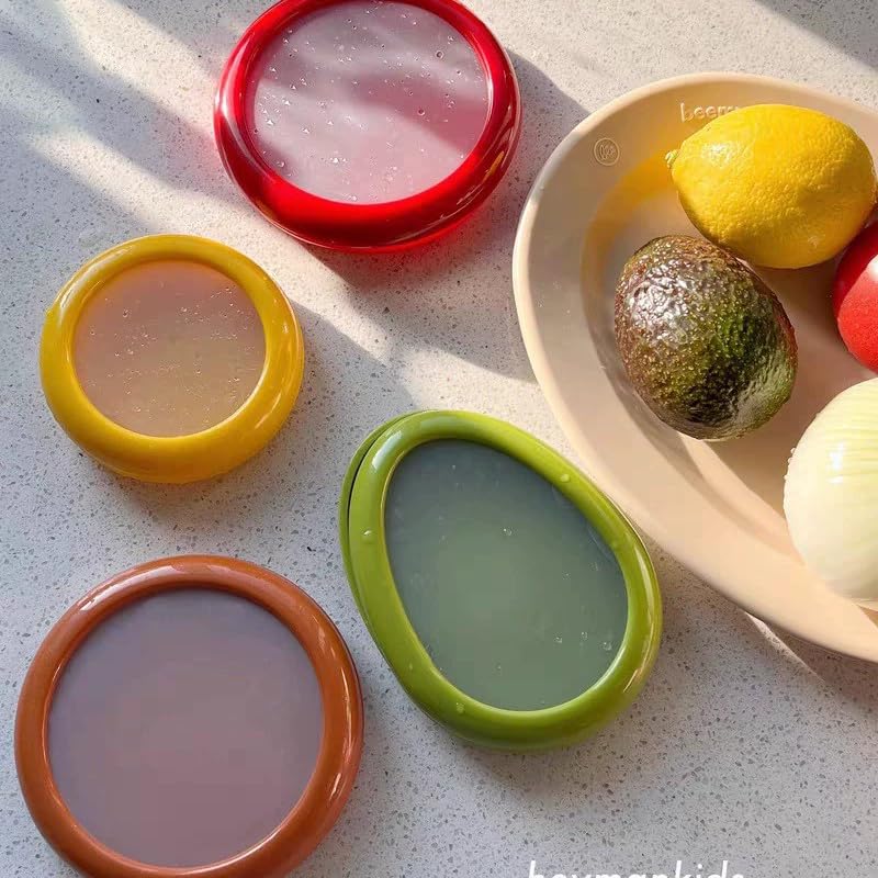 CRESCPEL Silicone Fruit and Vegetable Storage Containers for Fridge – Reusable Fresh Stretch Pods & Food Saver Box – Anti-Oxidation Fruit Holder to Keep Produce Fresh