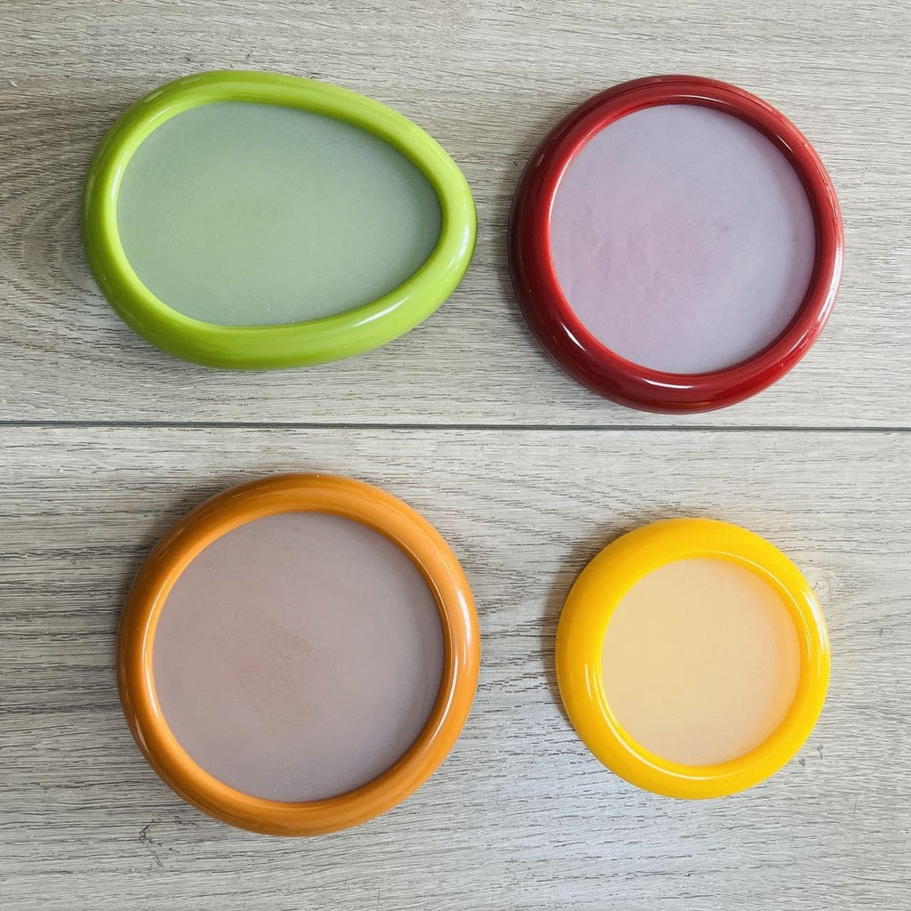 CRESCPEL Silicone Fruit and Vegetable Storage Containers for Fridge – Reusable Fresh Stretch Pods & Food Saver Box – Anti-Oxidation Fruit Holder to Keep Produce Fresh