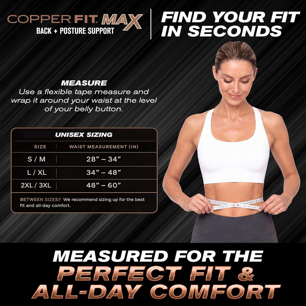 Copper Fit Max Back Posture Support