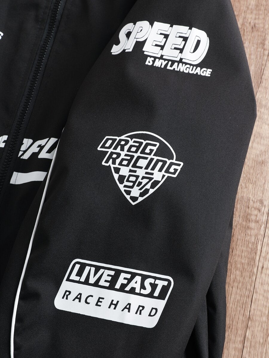 Manfinity EMRG Men’s Printed Racing Jacket
