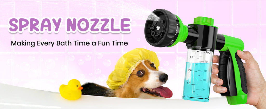 Girl With The Dogs Pet Wash Soap & Shampoo Dispenser & Hose Sprayer Nozzle
