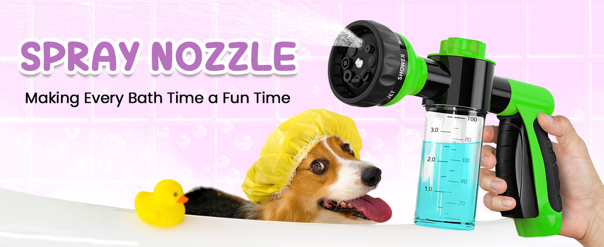 Girl With The Dogs Pet Wash Soap & Shampoo Dispenser & Hose Sprayer Nozzle