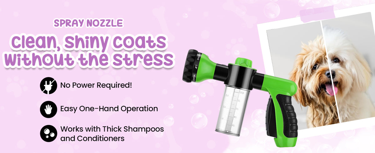 Girl With The Dogs Pet Wash Soap & Shampoo Dispenser & Hose Sprayer Nozzle